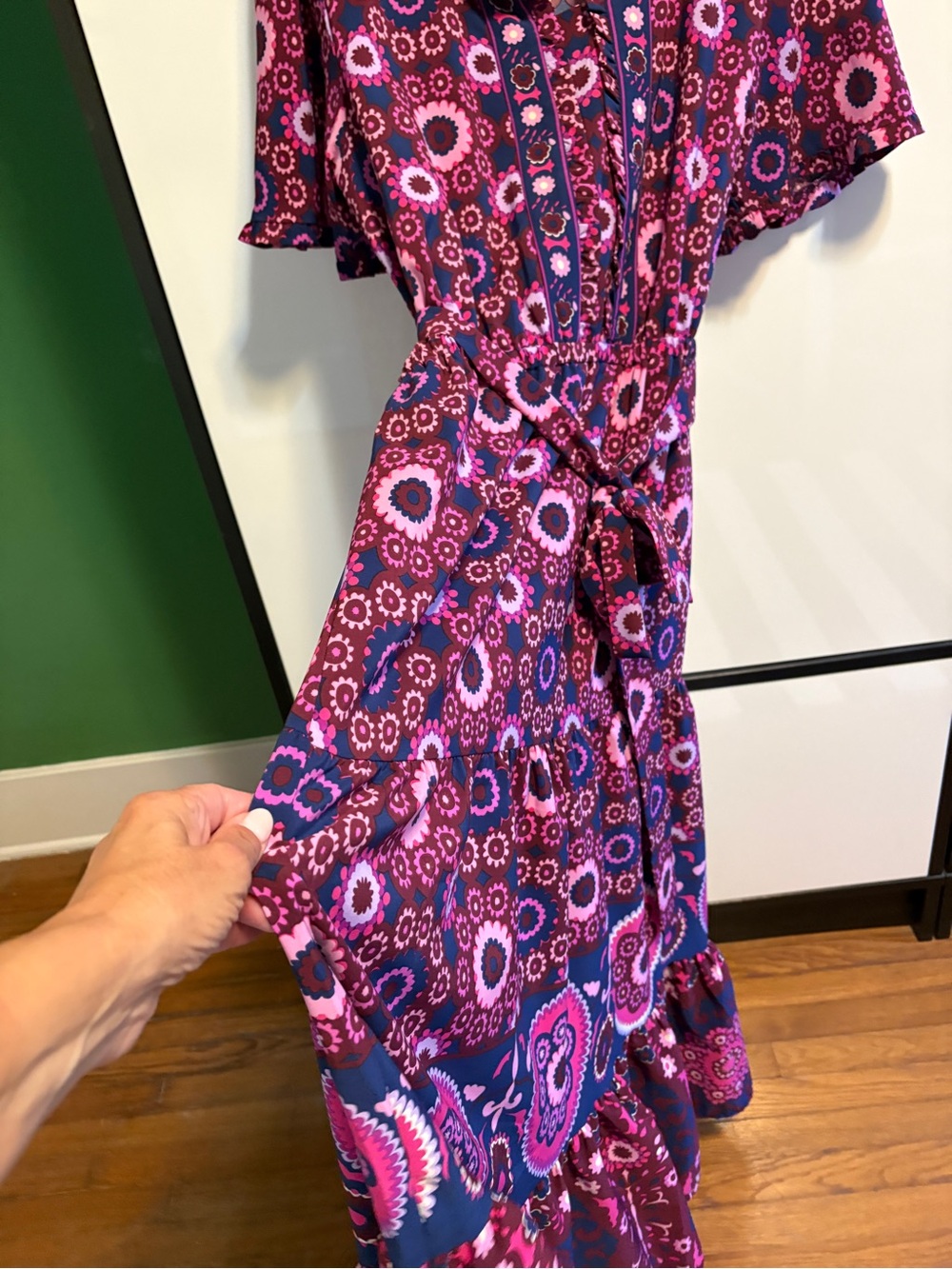 London Times Purple Floral Print Maxi Dress - Picture 2 of 12